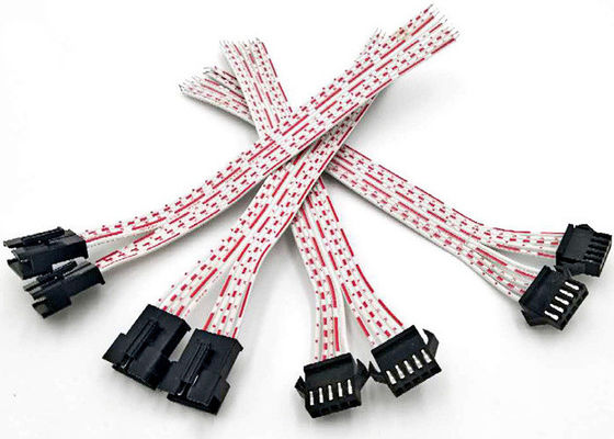 Custom Wire Harness No MOQ JST SM Connector 5P 2.54mm Pitch Cable Cord Male 15cm Female 15cm Length Flexible Flat Wire China Manufacturing