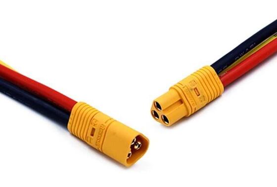 Wire Harness Suppliers Amass MT60 3.5MM Male Female Connector Plug 30CM 12CM Wire Silicone Cables — 3-Pin XT60 Connector Terminal Wire for Electric Vehicles, RC Models, Drones, and Lithium Batteries