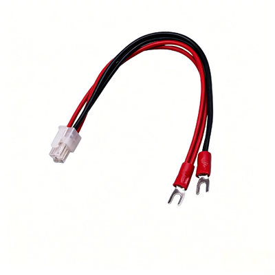 Custom Terminal Wire Harness | 2-pin Power Cable Assembly with Fork Terminals for Power and Signal Transmission  | Made in China Factory