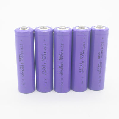 3.7V 1800mAh 6.66Wh 18650 Rechargeable Li Ion Battery