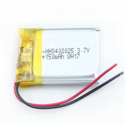 PL402025 CC CV 3.7V 150mAh Lithium Ion Polymer Battery