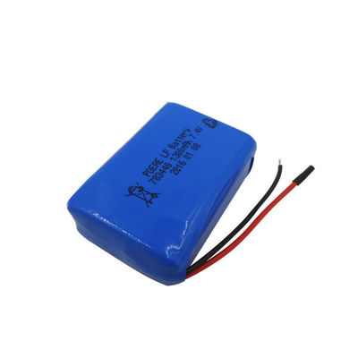 MSDS Certified | Rechargeable Lithium Polymer Battery | 1300mAh 7.4 Volt Lipo Battery Pack Cobalt Oxide for Small Security Cameras | China Manufacturing Factory