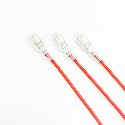 Custom 2.8/4.8/6.4mm Female Spade Quick Connectors Wire Crimp Terminal Block with Insulating Sleeve and 20cm Wire Harness Assembly