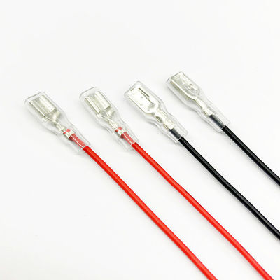 Custom 2.8/4.8/6.4mm Female Spade Quick Connectors Wire Crimp Terminal Block with Insulating Sleeve and 20cm Wire Harness Assembly