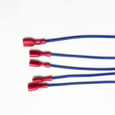 Custom 2.8mm 4.8mm and 6.3mm Fully Insulated Female Spade Connectors and Wire Harness Assembly