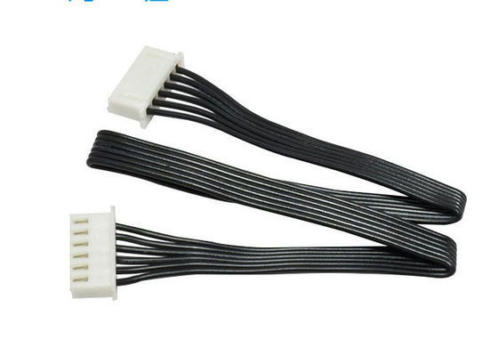 Low MOQ Terminal Cable Assembly XHP-6P 2.54mm JST Male Connector 24AWG Flat Ribbon Cable Wire Harness Assembling Small Batch Accepted