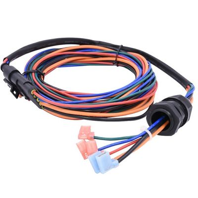 Custom 110/187/250 Female Flag Spade Terminal Connector Wiring Harness with Waterproof Plug for Automotive Stereo