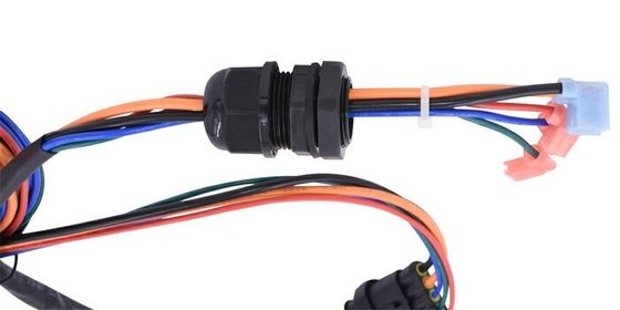 Custom 110/187/250 Female Flag Spade Terminal Connector Wiring Harness with Waterproof Plug for Automotive Stereo