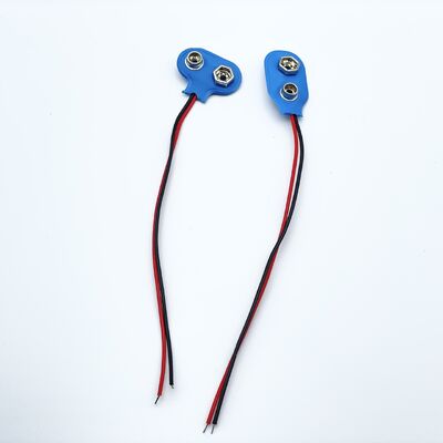 9V Battery Connector, T-Type 9 Volt Buckle Connector Hard Plastic Shell Used in Student Experiment,or Other Equipment with Battery