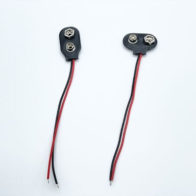 9V Battery Connector, T-Type 9 Volt Buckle Connector Hard Plastic Shell Used in Student Experiment,or Other Equipment with Battery