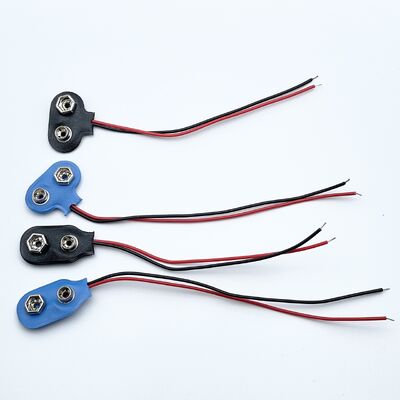 9V Battery Connector, T-Type 9 Volt Buckle Connector Hard Plastic Shell Used in Student Experiment,or Other Equipment with Battery