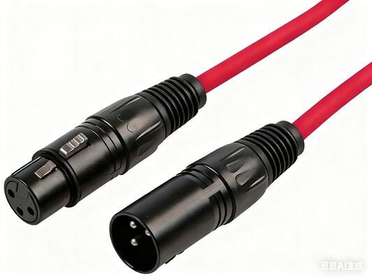 3 Pin XLR Cable Male to Female, Red Balanced Audio Cable for Microphone, Mixer, Speaker, Amp, Recording Studio