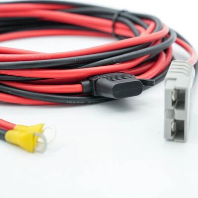 50A Lithium Battery Extension Cable with Fuse, 6-Meters Charging Cord with Male/Female Connectors, China Cable Assembly Manufacturer Specialized In Positive And Negative On Jumper Cables