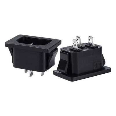 AC Power Socket Connection Electrical Harness — 6.3mm Spade Terminals, 3-Pin IEC-Style Connector — High-Temperature Terminal Wire for Electrical Equipment