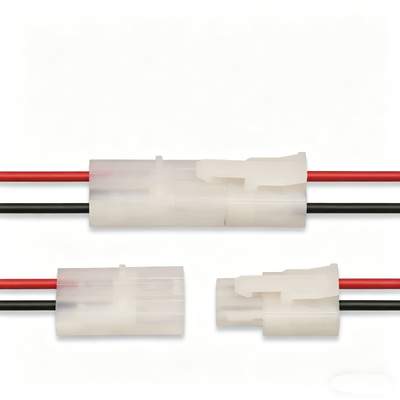 FDD Cold-Pressed to L6.2 Tamiya Plug Connector Adapter Wire Harness 2P 4P Male and Female Connector with 14AWG 10mm Cable, Male Female Connectors 4 Pairs for Auto, Motorcycle