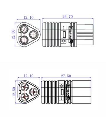 Wire Harness Suppliers Amass MT60 3.5MM Male Female Connector Plug 30CM 12CM Wire Silicone Cables — 3-Pin XT60 Connector Terminal Wire for Electric Vehicles, RC Models, Drones, and Lithium Batteries