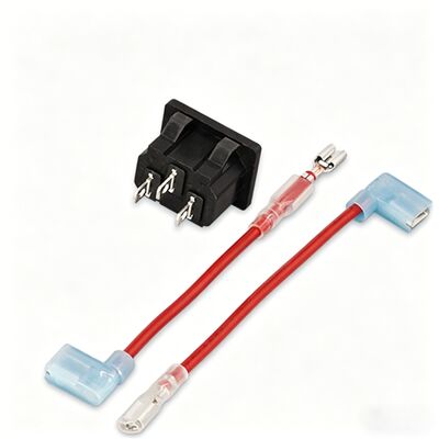 Custom Cable Manufacture FLDNY 1.25-250 Brass Nylon Spade Female Crimp Wire Harness