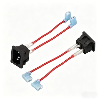 Custom Cable Manufacture FLDNY 1.25-250 Brass Nylon Spade Female Crimp Wire Harness