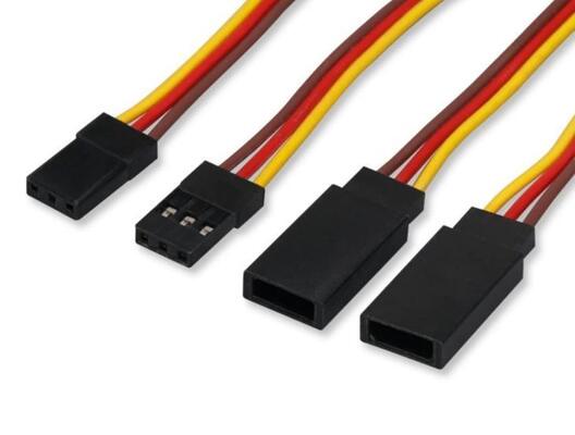Custom Cable Assembly High Quality 150mm Servo RC Y Style Male to Female JR Cord Extension Splitter Cable True Manufacturing For Electrical Harnesses