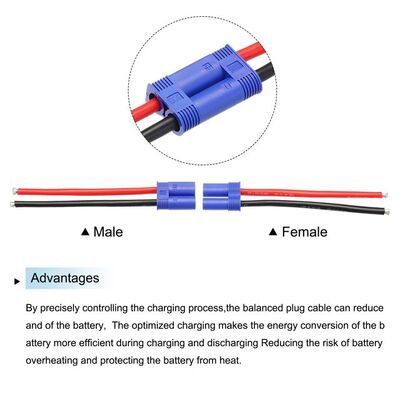 China Cable Assembly Manufacturer Specialized In EC5 Plug Charger Lead Cable 12AWG 20cm For Battery Wire Terminal, Battery Wiring Harness Cable Assembly Manufacturer