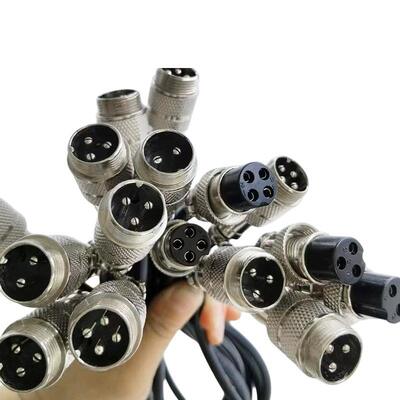 OEM ODM Military Molded Cable Assemblies GX16 GX20 2/3/4/5/6/7/8/9/10 Pin Aviation Plug Socket Connector Pre-soldered Cable GX Electrical Aviation Cable Assembly Factory In China