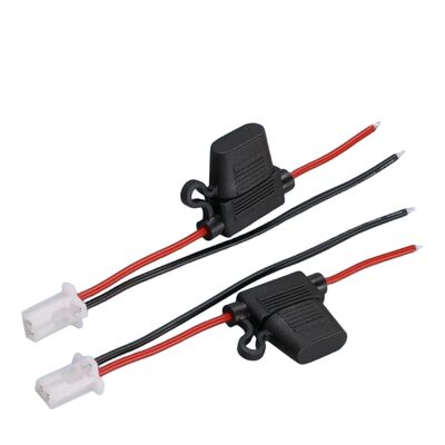Custom-Processed Cable Assembly with SM2.54-2P Terminal Wire and High-Temperature Silicone Wire for Automotive Power Connection