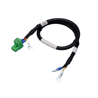 Customized 5.08mm Terminal Block Connecting Cable with 3.81mm Green Terminal Block and 3.81mm Phoenix Terminal Cable Assembly by Electronic Wire Harness Manufacturer