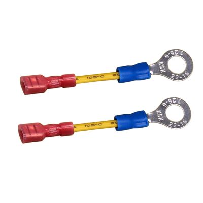 ODM OEM Cable Harness Manufacturers for Cold-Pressed Ring Terminal Wire — RV1.25-6 Ring (O-Type) Terminal Cable with 6mm Inner Diameter