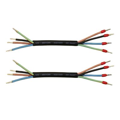 Custom Electronic Wire Harness of 4-core 1 Square Silicone Rubber Sheathed Wire for Household Distribution Cabinets E-type Copper Tube Terminal Wires in China Factory