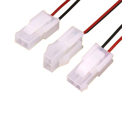 Custom TO-92 Through-Hole Transistor Cable Assembly Fitted with 5557 Connector and Heat-Shrink Tubing — Male/Female Interconnect Cable