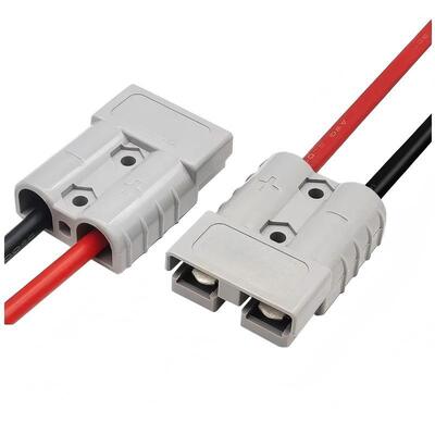 Custom Battery Adapter Connector with Ring Terminal | High-Current 120A Connector Split 2 X 50A Connectors and  Extension Cable Battery Charging with Bare Copper Conductors | China Manufacturer