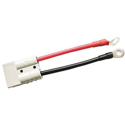 Custom Battery Adapter Connector with Ring Terminal | High-Current 120A Connector Split 2 X 50A Connectors and  Extension Cable Battery Charging with Bare Copper Conductors | China Manufacturer