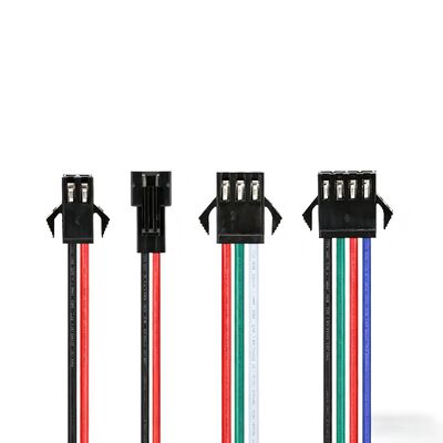 OEM Custom Wire Harness | SM Male-Female Connector Cable (2.54mm Pitch) — Wire-to-Wire Battery Charging Interface, 2P/3P/4P Terminal Power Cord for LED Lights | China Factory Low MOQ