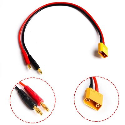 XT60 Battery Connection Cable Assembly |  12WAG XT60 Female to 4.0mm Gold-Plated Banana Plug Charging Cable for RC Hobbyists | Made in China