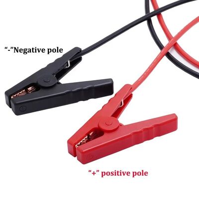 Custom Battery Connection Cable | Red/Black Alligator Clip Battery Test Cable | 10AWG 500mm with Signal Wire and Emergency Power Cord | China OEM Manufacturer