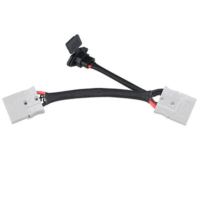 Custom Electric Vehicle Battery Harness | Anderson-Style 1-to-2 Power Splitter Cable Harness for Multiple Devices | China OEM Manufacturer