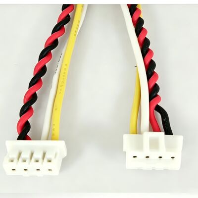 Precision Terminal Wire Assembly | Custom 4P 1.25mm JST Terminal Wire, Red Black Twisted Signal Cable for Sensor, Drone, Motor | RoHS Compliant Made in China