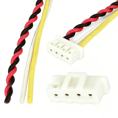 Precision Terminal Wire Assembly | Custom 4P 1.25mm JST Terminal Wire, Red Black Twisted Signal Cable for Sensor, Drone, Motor | RoHS Compliant Made in China
