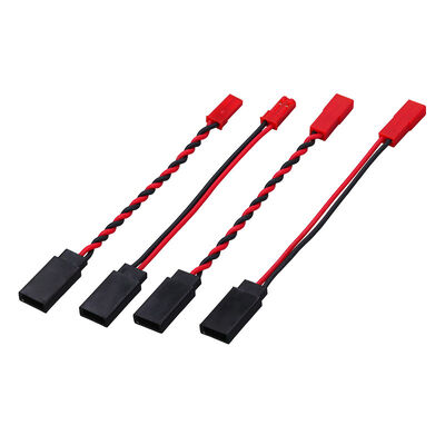 China Custom Cable Assembly Manufacturer | Custom 2.54mm 2Pin Twisted Pair Cable, Red Straight Dupont to Angled Dupont Connector Wire Harness for Meteorological Drone
