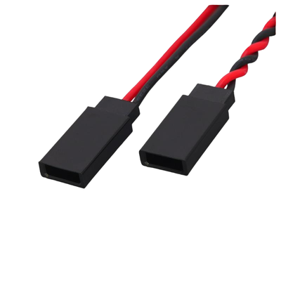 China Custom Cable Assembly Manufacturer | Custom 2.54mm 2Pin Twisted Pair Cable, Red Straight Dupont to Angled Dupont Connector Wire Harness for Meteorological Drone