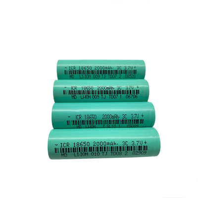 3.7V Lithium Polymer Battery | 7.4Wh 3.7V 2000mAh 18650 Lithium Ion Cells for Flashlights | ROHS Compliant Made in China