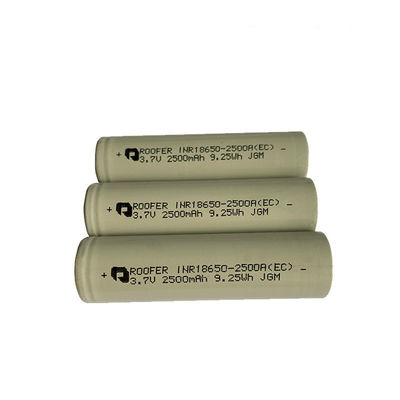 3.7V Lithium Polymer Battery | 2500mAh 3.7V 9.25Wh 18650 Lithium Ion Battery for Smoke Alarms | CE Compliant Made in China