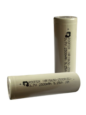 3.7V Lithium Polymer Battery | 2500mAh 3.7V 9.25Wh 18650 Lithium Ion Battery for Smoke Alarms | CE Compliant Made in China