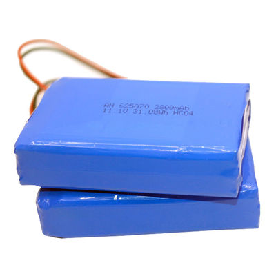 IEC62133 Certified | Rechargeable Lithium Polymer Battery | 3S 11.1V 2800mAh Li Polymer Battery Pack for Fixed-wing Planes | China Manufacturing Factory