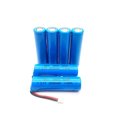 7.4Wh 2000mAh 3.7 V 18650 Rechargeable Li-ion Battery Pack with Connector, Compatible with RC Vehicles, Electronic Toys, LED Lighting Systems