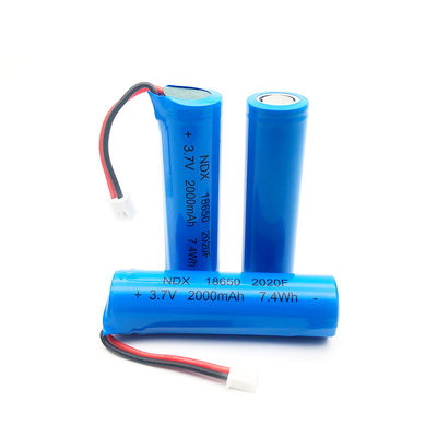 7.4Wh 2000mAh 3.7 V 18650 Rechargeable Li-ion Battery Pack with Connector, Compatible with RC Vehicles, Electronic Toys, LED Lighting Systems