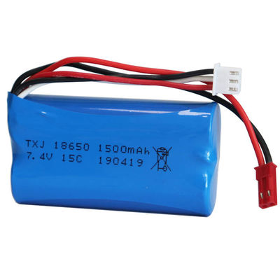 Long Cycle Life 18650 Battery Pack | 1000 Times 11.1Wh 1500mAh 7.4V Liion Battery Pack for Wireless Alarm Systems | ROHS Compliant | Made in China