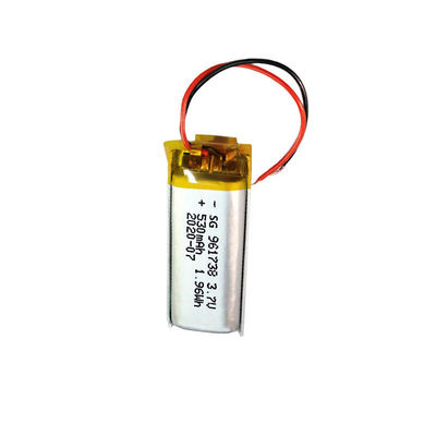 Custom Lithium Battery 1C Discharge PL961738 1.96Wh 530mAh 3.7V Li Ion Polymer Cell for Speaker, Selfie Stick, Photo Frame Made in China