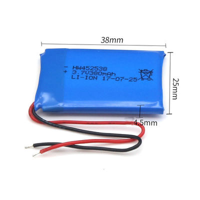 Rechargeable Lithium Polymer Battery | Custom Polymer Battery 380mAh 3.7V Lithium Ion Polymer Battery Pack for Toy Models | ROHS Compliant Made in China