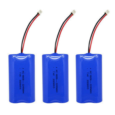 Made in China Custom 18650 Battery Pack | 7.4V 2200mAh Lion Lithium Batteries Rechargeable for Led Light | UN38.3 Listed Battery Factory Direct